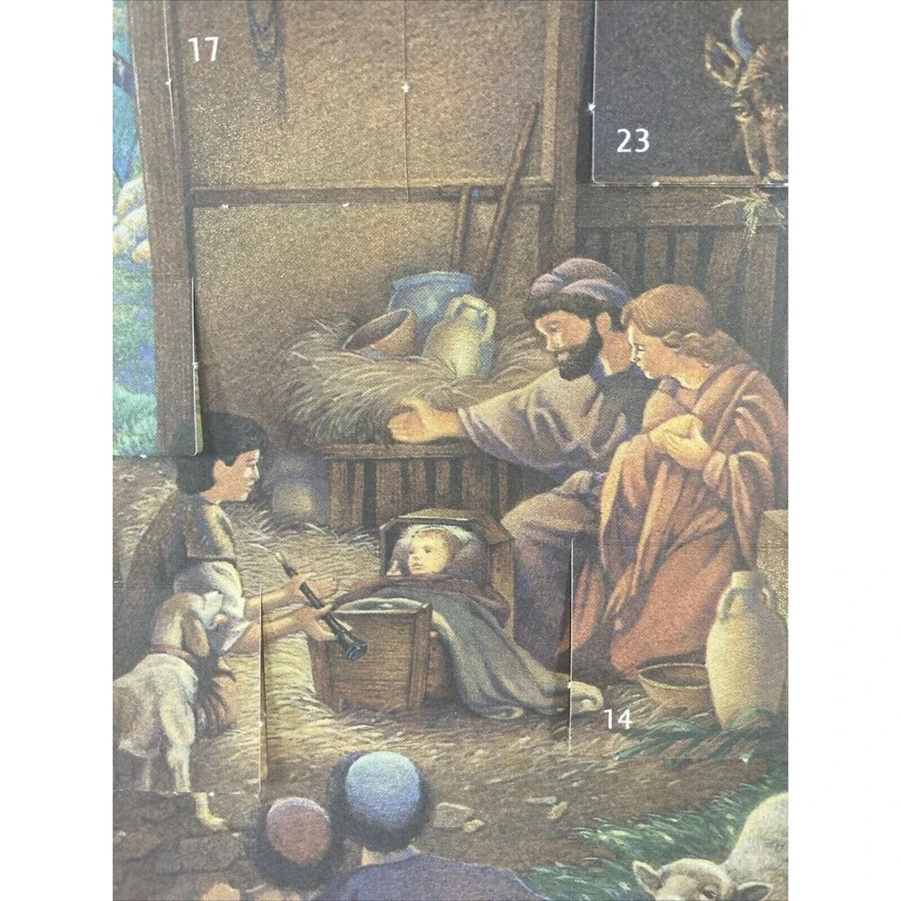 Hallmark Advent Calendar Circa 1980’s Nativity Scene Christmas Baby Jesus USA